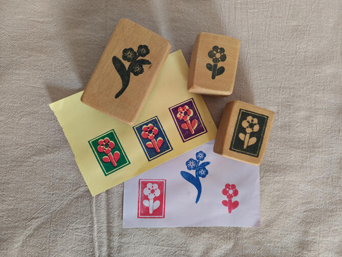Second rubber stamps set